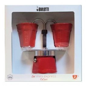 Подаръчен комплект Bialetti Mini Express 2 чаши червен 2