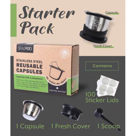 Капсула Sealpod - за многократно пълнене, неръждаема стомана