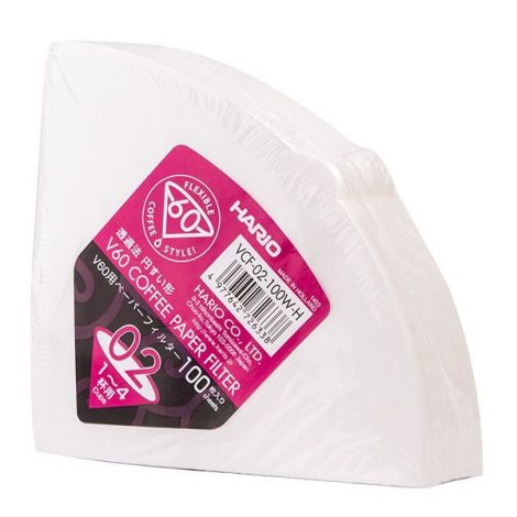 Хартиени филтри Hario V60-02 100 бр., бели