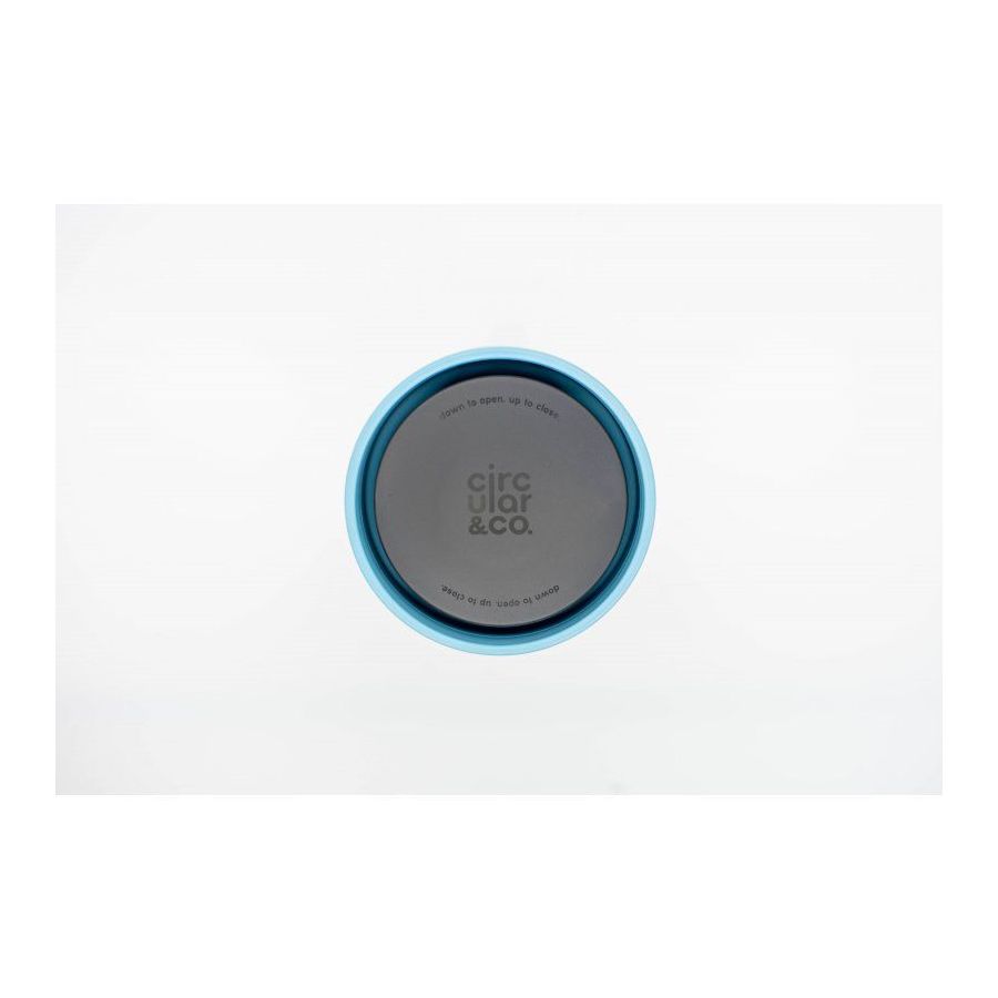 Кръгла чаша (rCup) Черно и синьо 227ml