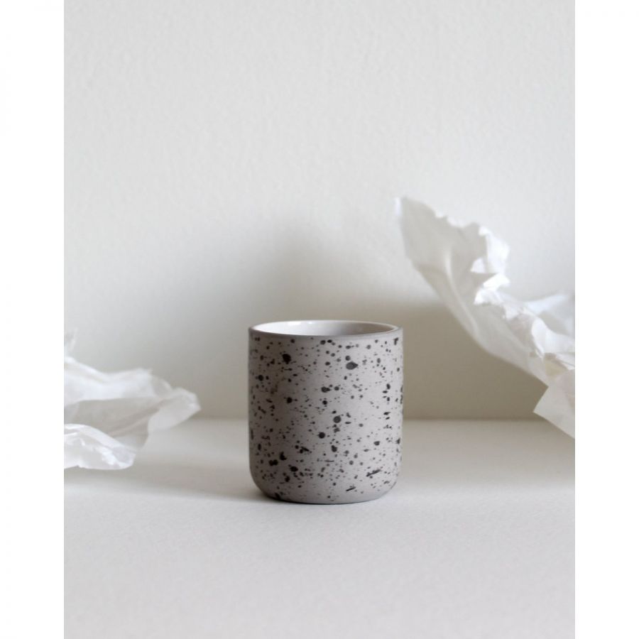 Чаша за еспресо в стил кафия 60 ml - сива