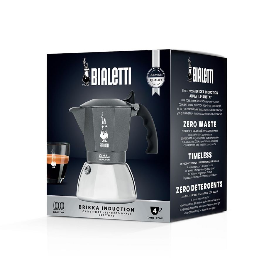 Мока кана Bialetti Brikka Induction 4 сива