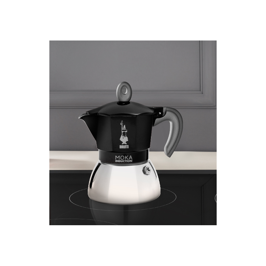 Bialetti Moka Induction 4 чаши черна НОВО