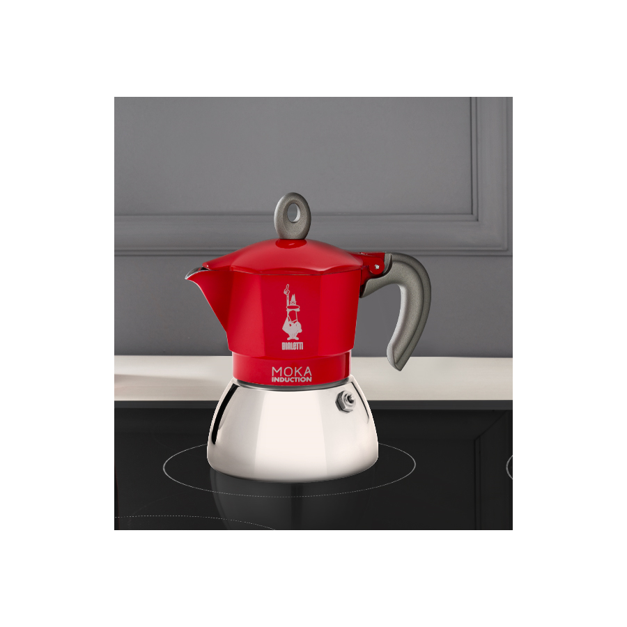 Bialetti Moka Induction 4 чаши червено