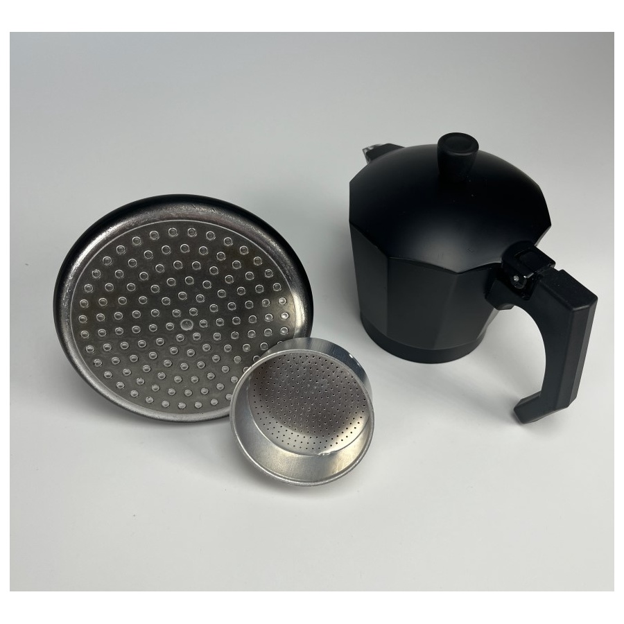 Черна тенджера Kaffia Moka Pot 6 чаши