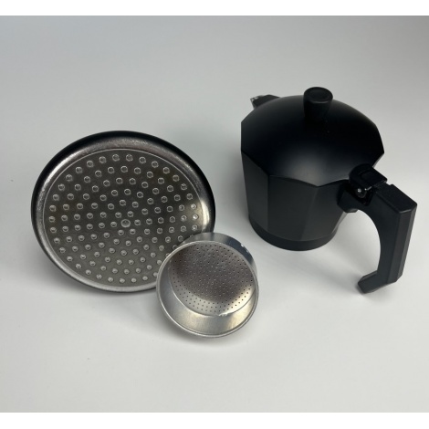 Черна тенджера Kaffia Moka Pot 6 чаши