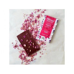 Шоколад Смесен шоколад, Танзания Ягоди, кокос, роза 58,5% 2