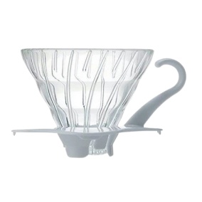 Стъклен дрипер Hario V60-01 - бял (VDG-01W)