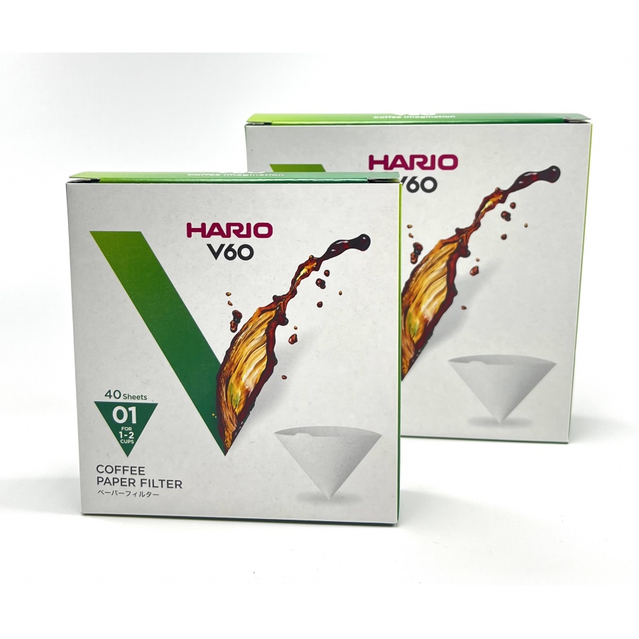 Хартиени филтри Hario V60-01 40 бр., бели (VCF-01-40W)