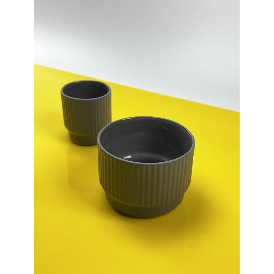 Чаша за капучино Kaffia Style 230 ml - тъмно сива