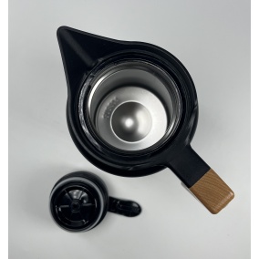 Термос Kaffia 2 л с дървена дръжка - ЧЕРЕН 2