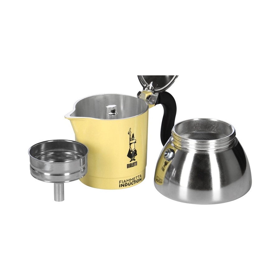 Bialetti Moka Induction Fiammetta - 2 чаши жълт НОВО