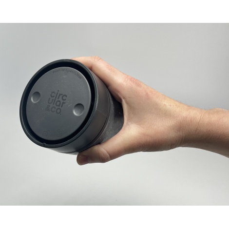 Кръгла чаша (rcup) Сиво и черно мастило 227 ml