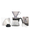 Комплектът Hario V60 Pour over Craft Kit (VCND-02B-EX ) съдържа всичко необходимо за приготвяне на прясно филтърно кафе, подредено заедно.