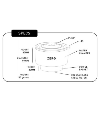 Кафемашина за пътуване Trinity Zero - черна