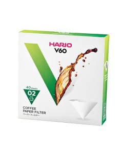 Хартиени филтри Hario V60-02 40 бр., бели (VCF-02-40W)