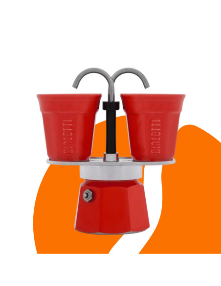 Подаръчен комплект Bialetti Mini Express 2 чаши червен