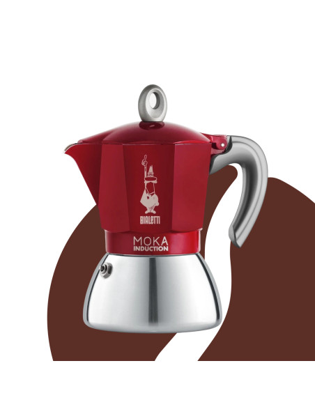 Bialetti Moka Induction 4 чаши червено
