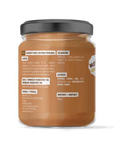 Allnature Arašídové máslo s mléčnou čokoládou 500 g