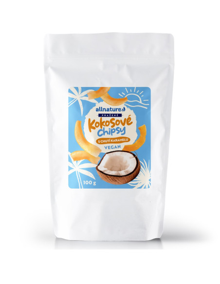 Allnature  kokosové chipsy s karamelem100 g