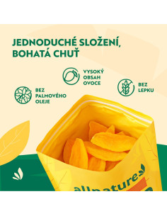Allnature Сушени резени манго 500 г 2