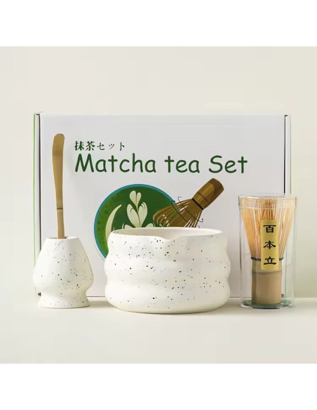 Комплект „Kaffia Matcha“ – бял