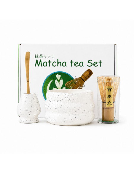 Комплект „Kaffia Matcha“ – бял