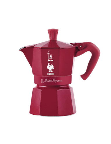 Bialetti Moka Express за 3 чаши, Candyland, червена