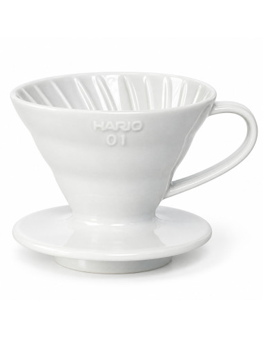 Дрипър Hario V60-01 керамичен - бял (VDC-01W)