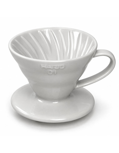 Дрипър Hario V60-01 керамичен - бял (VDC-01W)